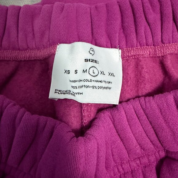 Cozy Ghost Magenta Sweatpants - Size Large - Picture 4 of 4